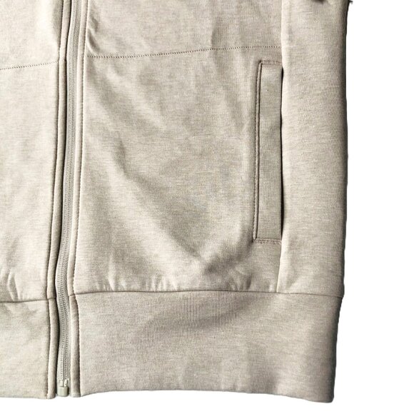 Gap Fit Hoodie Sweatshirt Full Zip Jacket Cotton blend Size S Beige Breathable - Picture 10 of 11